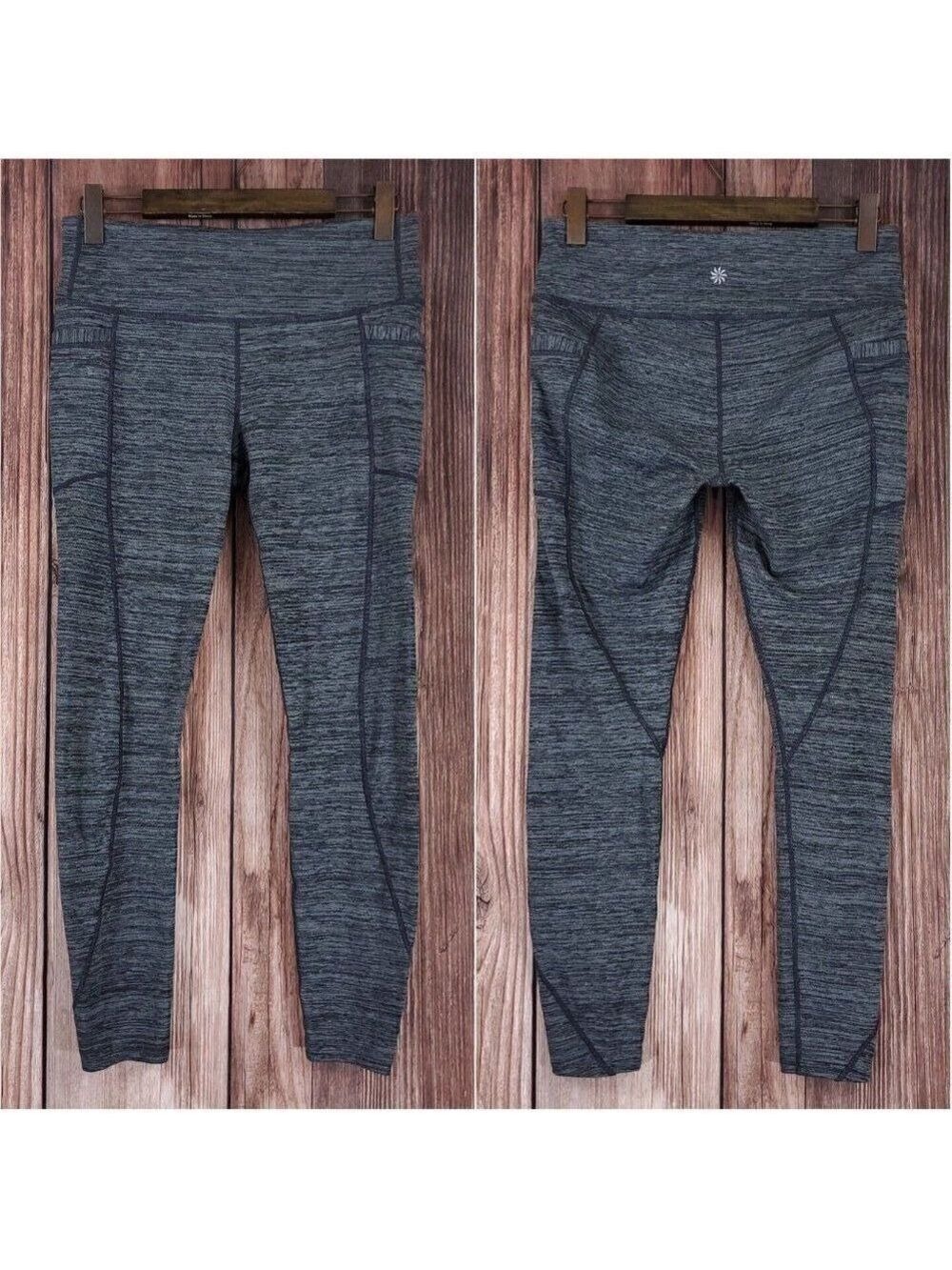 Athleta Chaturanga to Town High Rise Leggings Womens Size Large Gray 479049